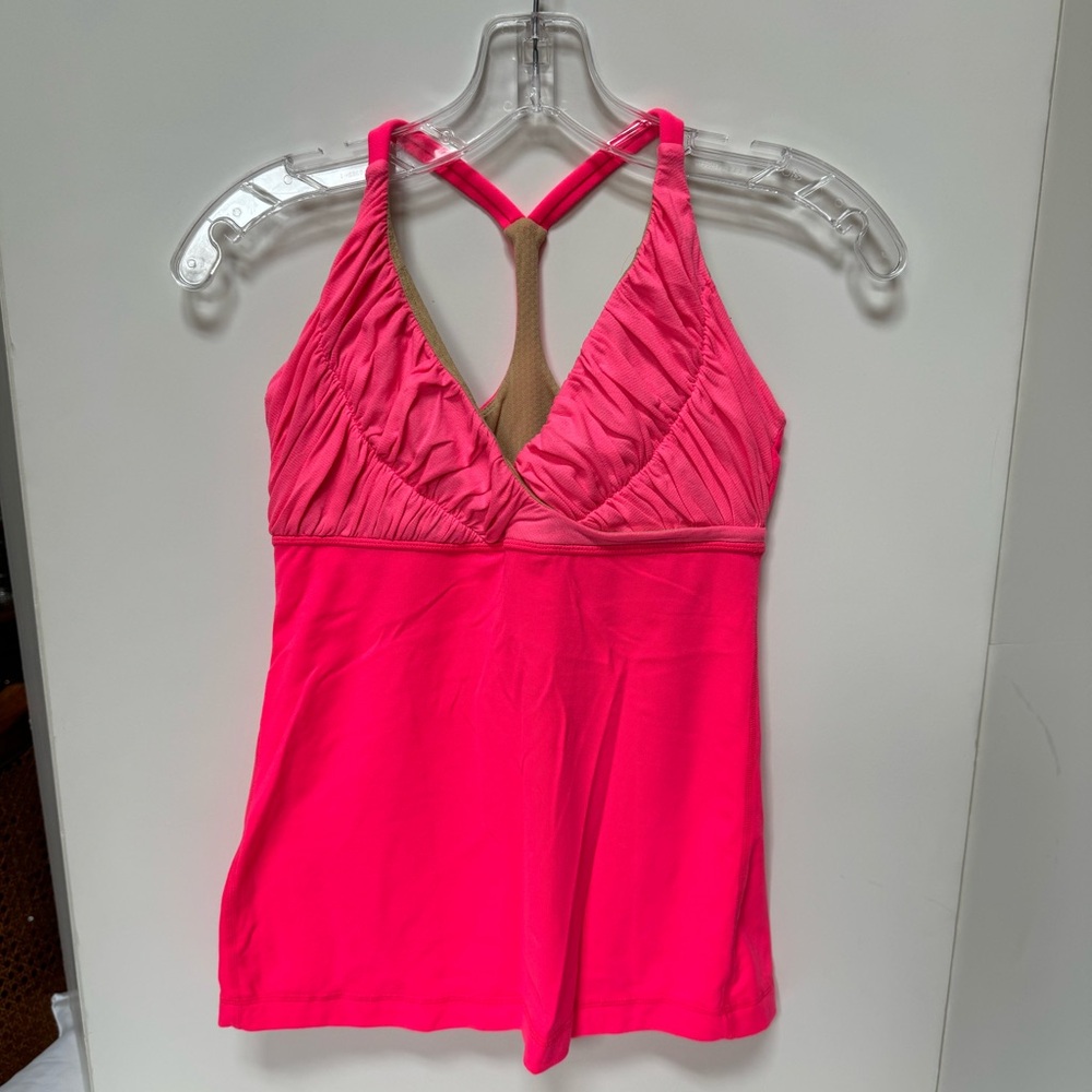 Lululemon special edition tank  tank size 6 florescent pink